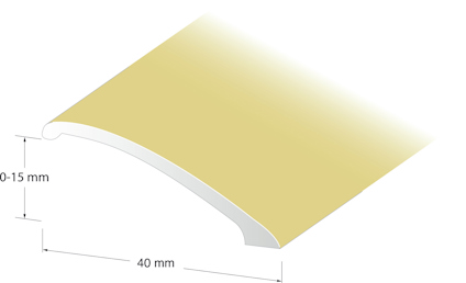 NIVÅLIST DURI SLÄT 100CM SJÄLVHÄFTANDE GULD 40MM