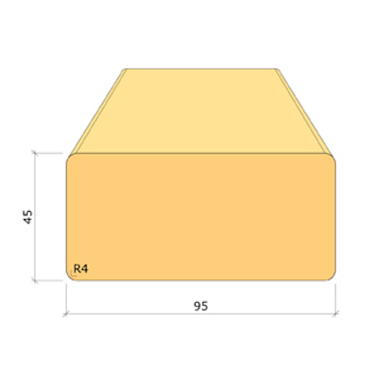 45X95 BYGGREGEL C14 GRAN 2,5M