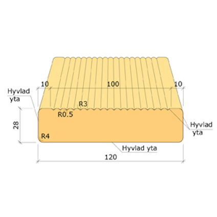 28X120 RILLAD TRALL BRUN IMP NTR/AB G4-2 4,2M
