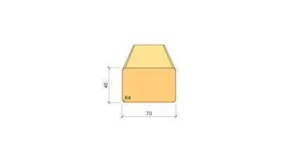 45X70 K-VIRKE C24 GRAN 3,6M