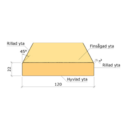 22X120 YTTERPANELBRÄDA CMP-G/M GRAN 3,6M