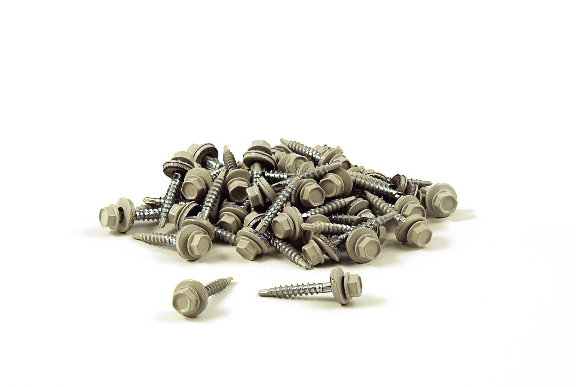 SKRUV MED VINGE SILVER PLASTTAK KORRUGERAD 50 ST/FP - gop