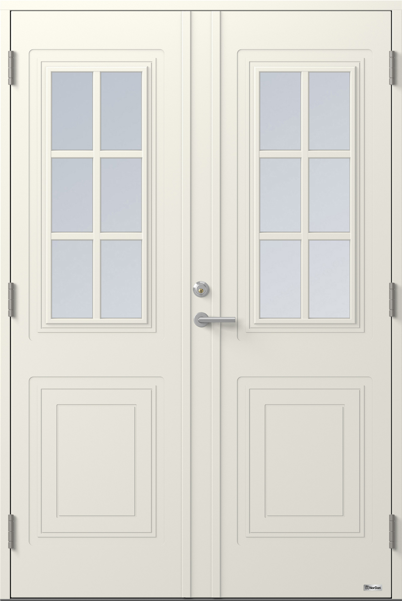 PARYTTERDÖRR BOR 835PG 14X21 H VIT, ASSA 2002,KLARGLAS - NorDan