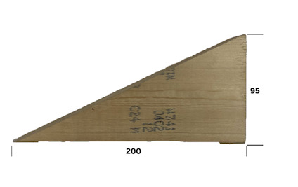 TRÄKIL MELLAN 45X95X200MM