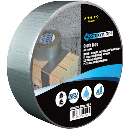 VÄVTEJP STOKVIS TAPES SILVER EXTRA STARK 48MM 50M