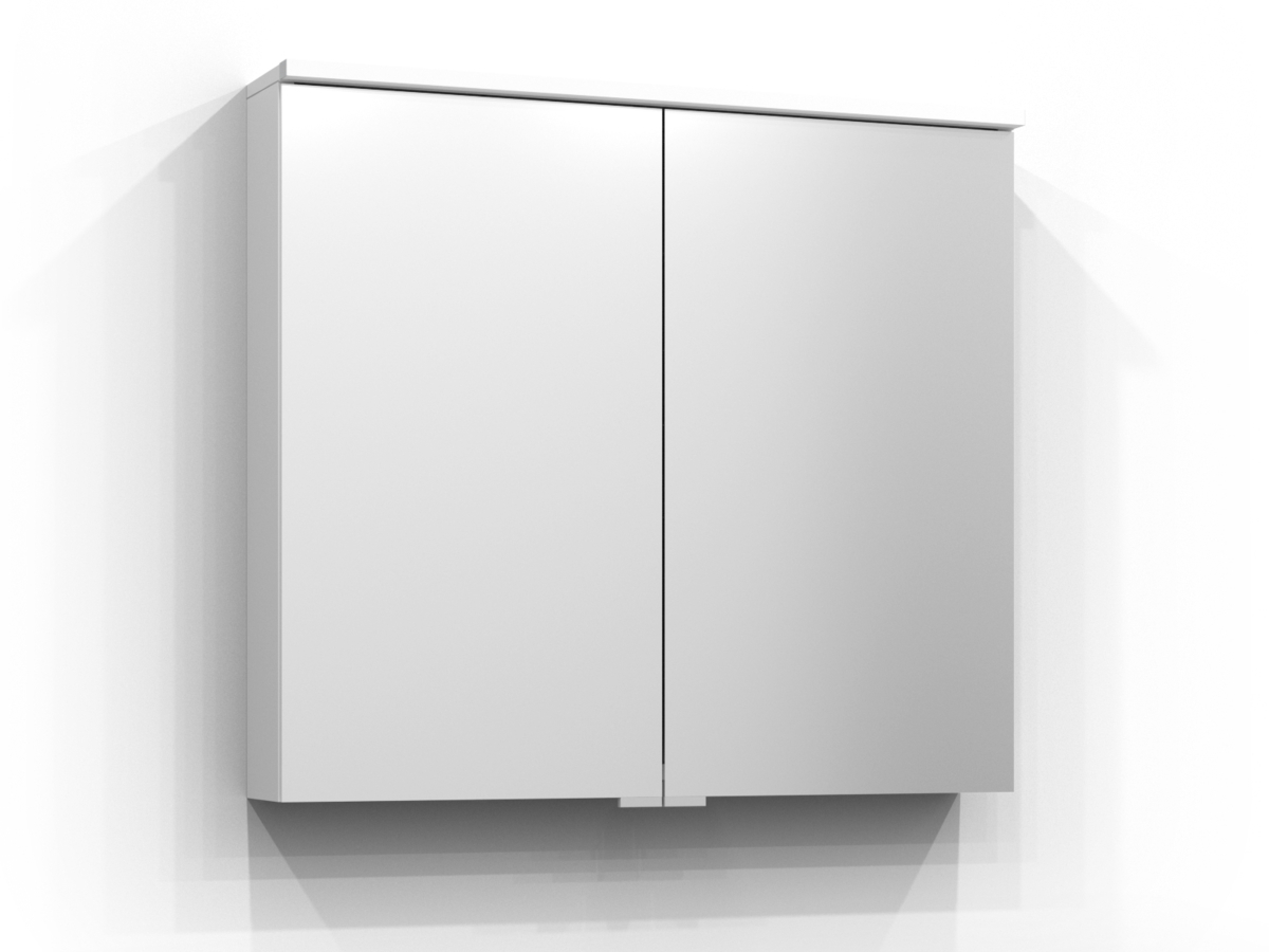 SPEGELSKÅP SAREK VIT LED EL 2HYLL TVLJ 80X15,1X71,6CM - Svedbergs