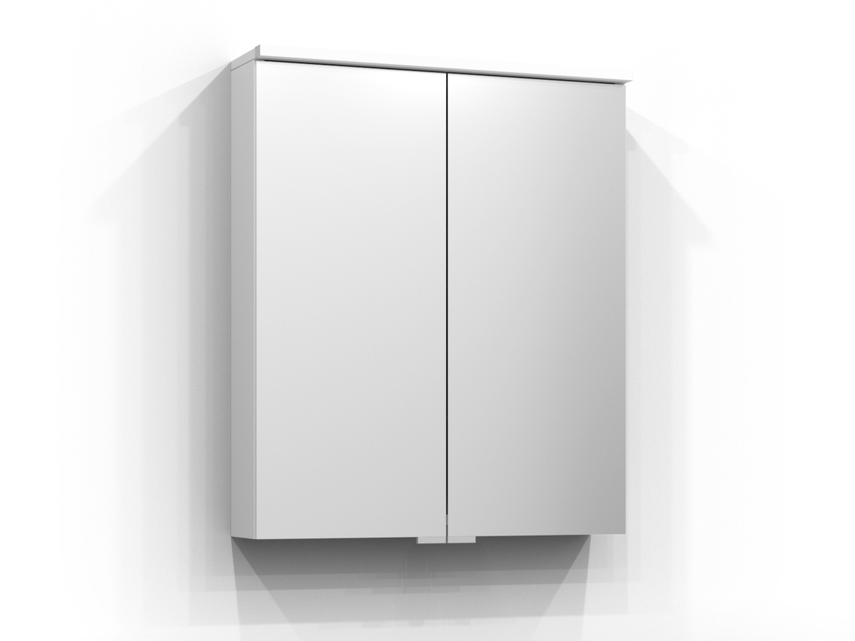 SPEGELSKÅP SAREK VIT LED EL 2HYLL TVLJ 60X15,1X71,6CM - Svedbergs