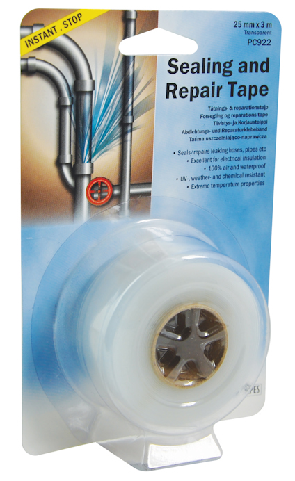 VULKTEJP STOKVIS TAPES SILIKON TRANSPARENT 25 MM 3 M