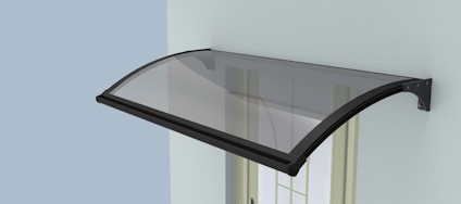 ENTRÉTAK LED GRÅ/RÖKGLAS 1500X1000 MM
