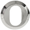 Förnicklad cylinderring i silverfärg med oval form och slät yta.