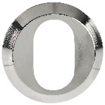 Förnicklad cylinderring i silverfärg med oval form och slät yta.