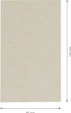Rektangulärt beige texturerat material med måtten 80 mm x 133 mm.