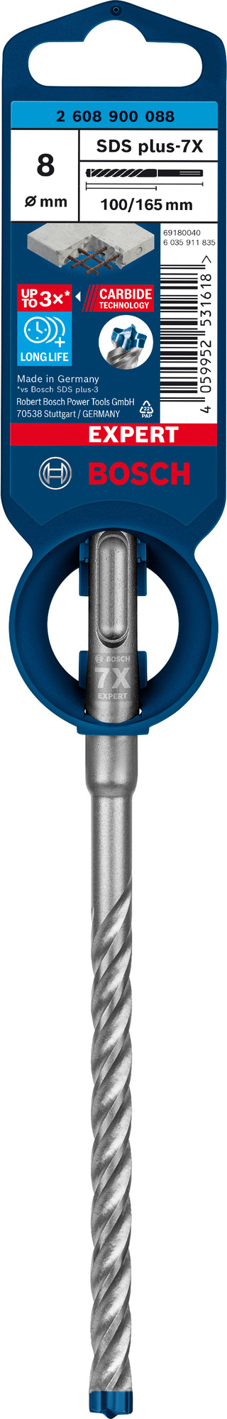 HAMMARBORR PLUS-7X 8X165MM - Bosch