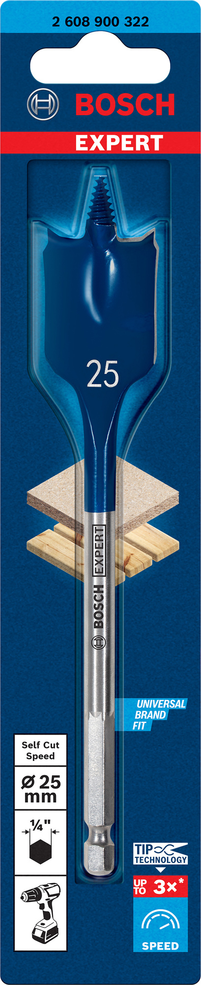 CENTRUMBORR SELFCUT 25X152MM - Bosch