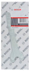 Förpackning med en skiftnyckel från Bosch, silverfärgad, med streckkod och instruktioner på etiketten.