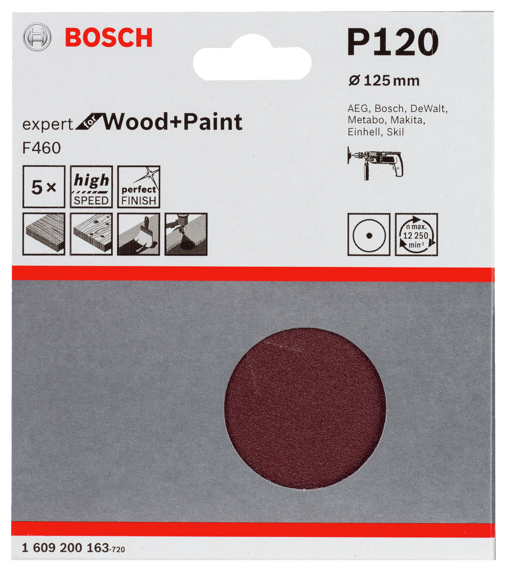 SLIPPAPPER BOSCH F460 EXPERT FOR WOOD AND PAINT - Bosch