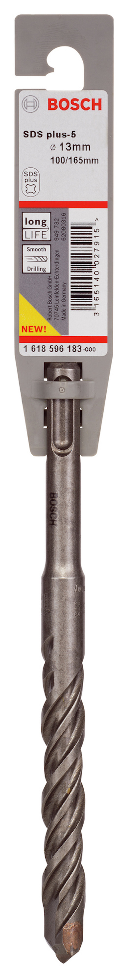 Borr från Bosch, märkning "10 x 160 mm". Plastförpackning med etikett som visar produktinformation och streckkod.