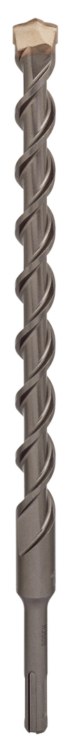 SDS-hammarborr med spiralspår och skär i metall.