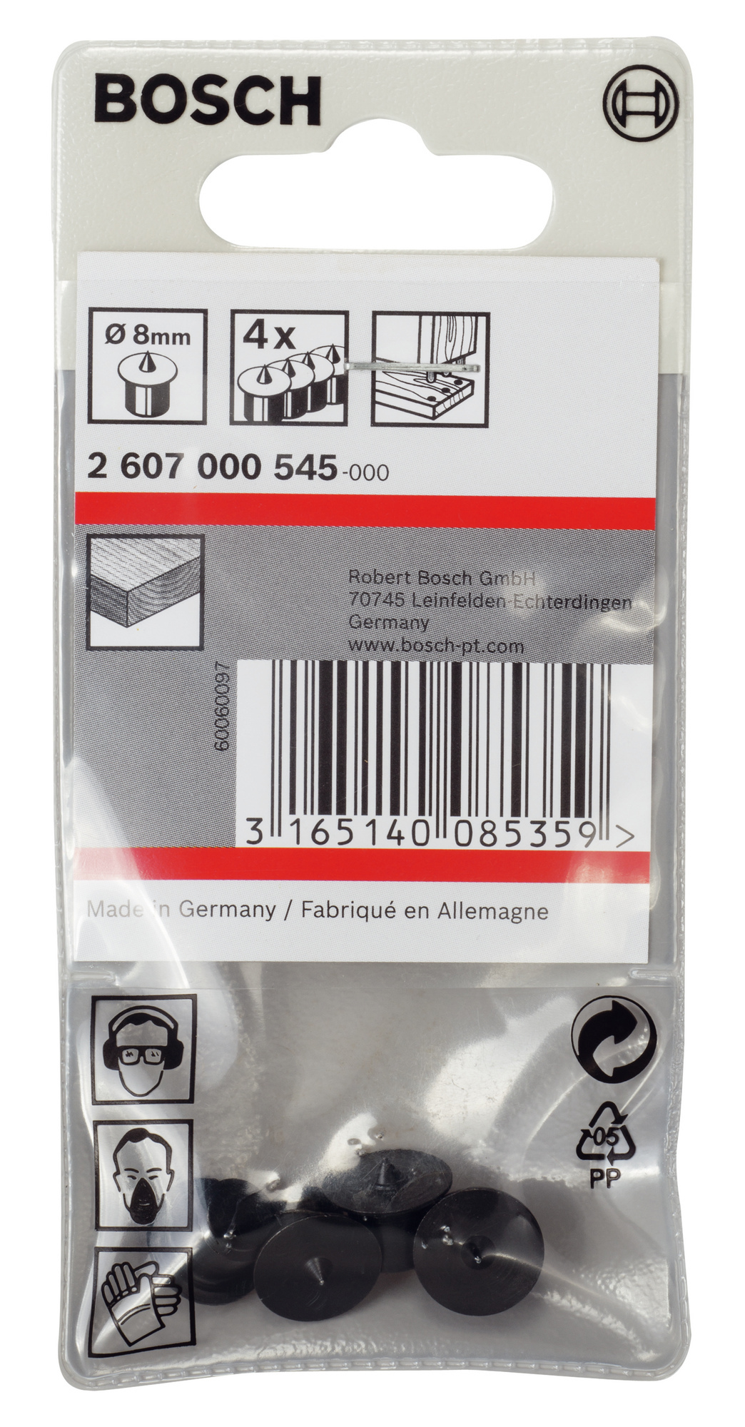 PLUGGMONTERINGSSTIFT 8MM 4ST - Bosch