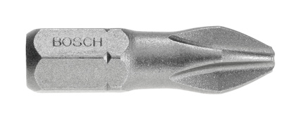 Grå skruvbits med stjärnformad spets och "BOSCH" präglat på sidan.