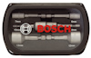 Borrbitsats med texten "BOSCH" på. Innehåller bits i storlekarna 6-13 mm.