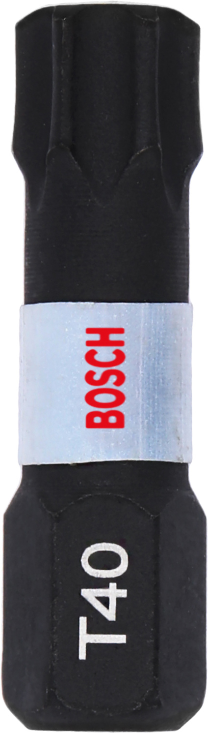 Bits med texten "T40" och "BOSCH" i svart och vitt.