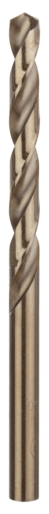 Metallborr med spiraldesign och slät yta. Passar för metallbearbetning.