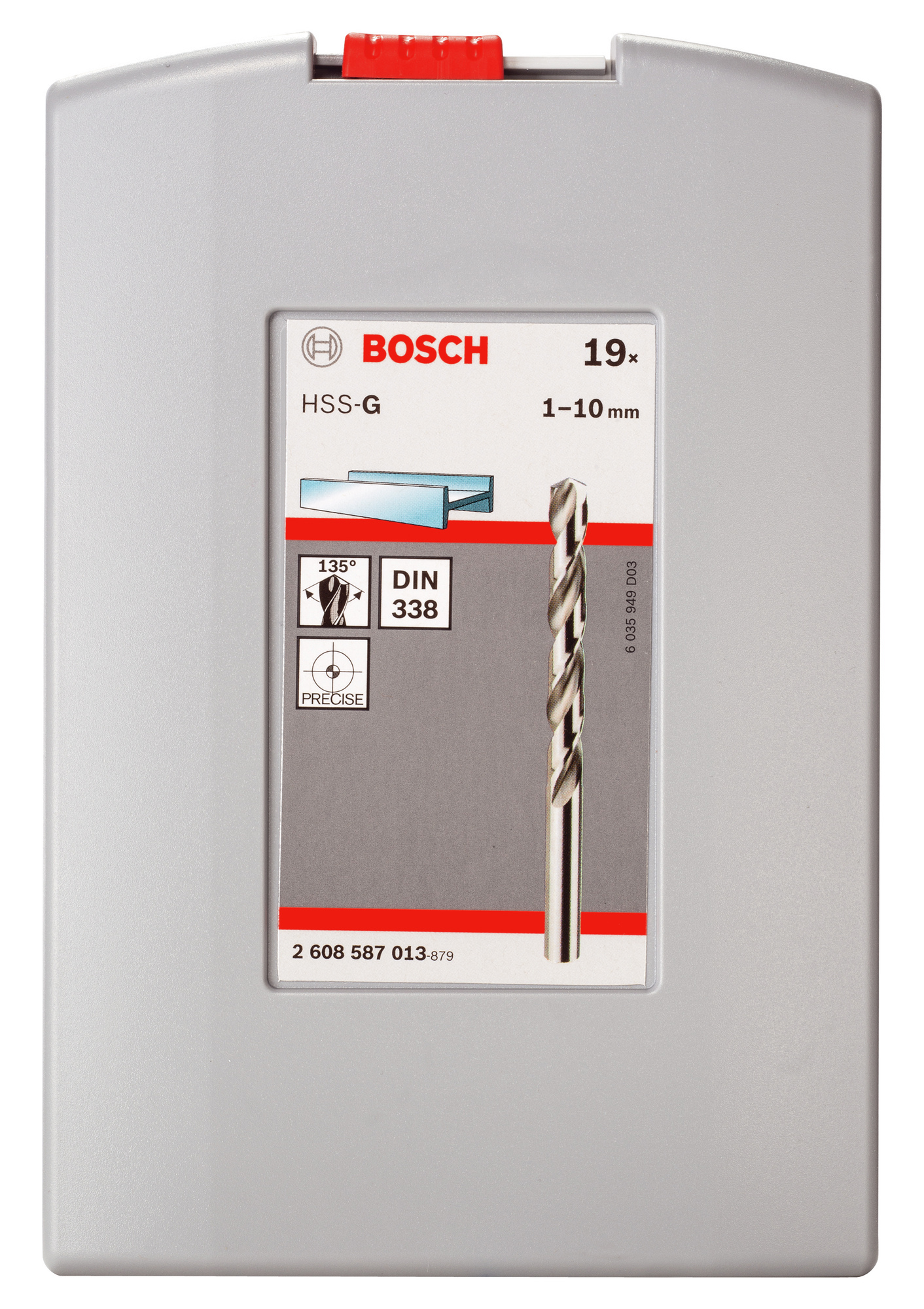 METALLBORRSET BOSCH HSS-G 19ST ARBETSLÄNGD 12-87MM DIAMETER 1-10MM - Bosch