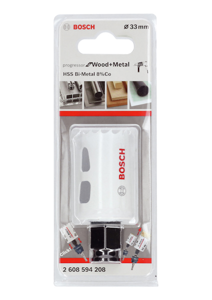 Förpackning med Bosch-progressiv sågklinga, 33 mm, för trä och metall, HSS Bi-Metall 8% Co.