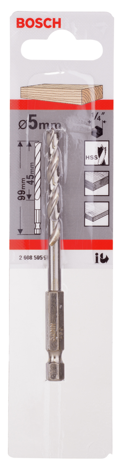 TRÄSPIRALBORR BOSCH MED 1/4"-SEXKANTSKAFT - Bosch
