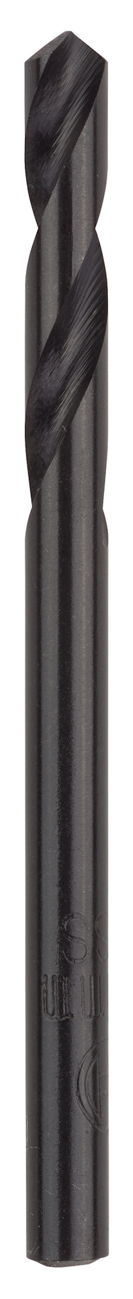 Borr med spiralformat skär, stående vertikalt.