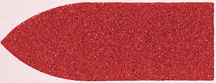 Rött, spetsigt slipark på ljus bakgrund.