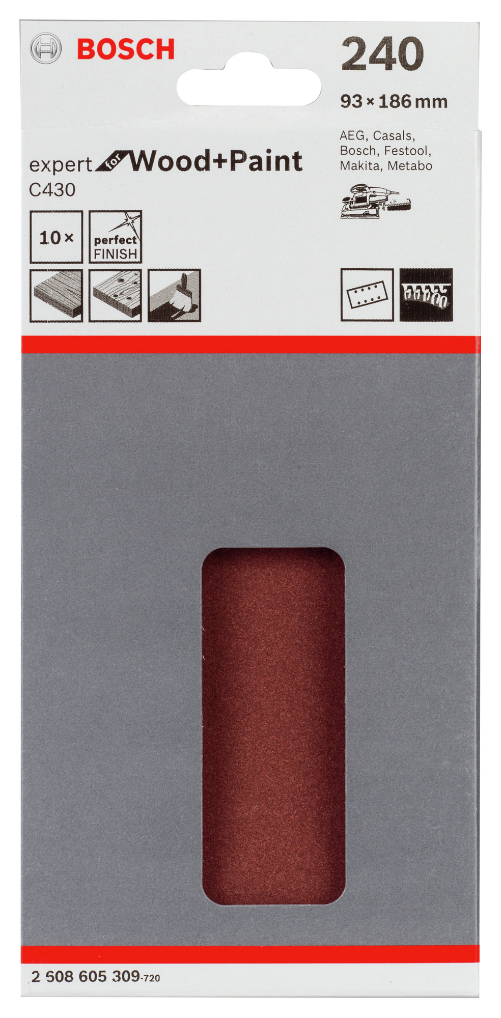 SLIPPAPPER BOSCH C430 EXPERT FOR WOOD AND PAINT EXCENTERSLIP - Bosch