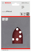 Förpackning av Bosch expert Wood slipblad, 5 st, 100x170 mm, kornstorlek 80.