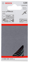 Bosch förpackning med slipband 120 grit, 13x457mm, för metall, hög hastighet, perfekt finish.