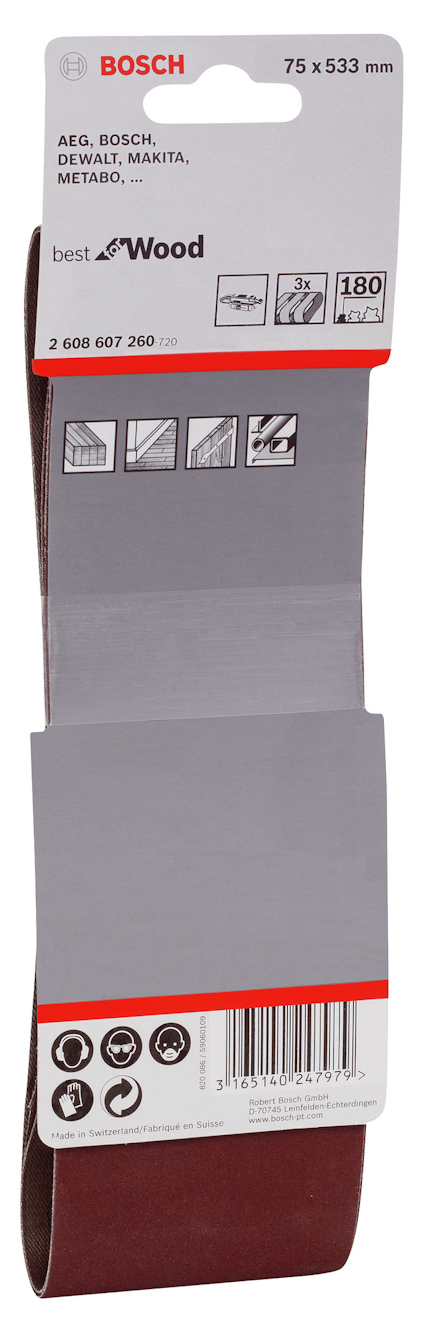 SLIPBAND REDW 75X533 K180 3P