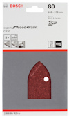 Slipark Bosch Expert Wood+Paint, 80 korn, 100x170 mm, 5-pack.