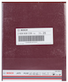 Sandpapper Bosch J475 P120 230x280 mm, etikett med artikelnummer, streckkod och lagerinformation.