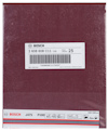 Rödbrunt sandpapper från Bosch, etikett med texten "2 608 608 C11, P180, 25 styck". Storlek: 230x280 mm.