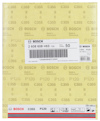 Förpackning av sandpapper Bosch C355 P120, 230x280 mm, 50 ark, Made in Switzerland.
