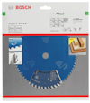 Förpackning med Bosch sågklinga för trä, expert-serien, 160 mm diameter, visa avlånga och vågiga tänder, med förpackningsdesigner.
