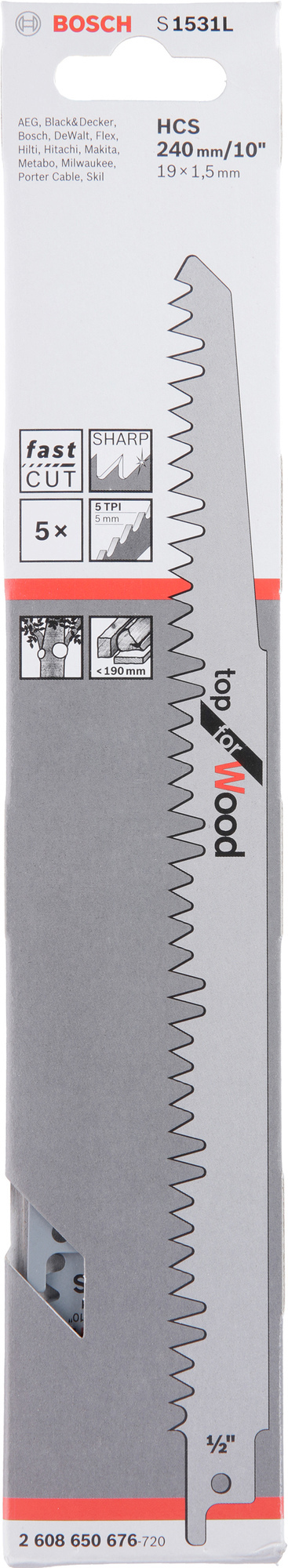 TIGERSÅGBLAD S1531L 5ST  - Bosch