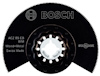 Runt, svart sågblad med tandad ytterkant. Text: "BOSCH", "ACZ 85 EB BIM", "Wood+Metal", "Swiss Made", "STARLOCK".