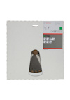 Förpackning med Bosch tillbehör, inklusive en rund kona, delvis synlig genom ett utskuret fönster.