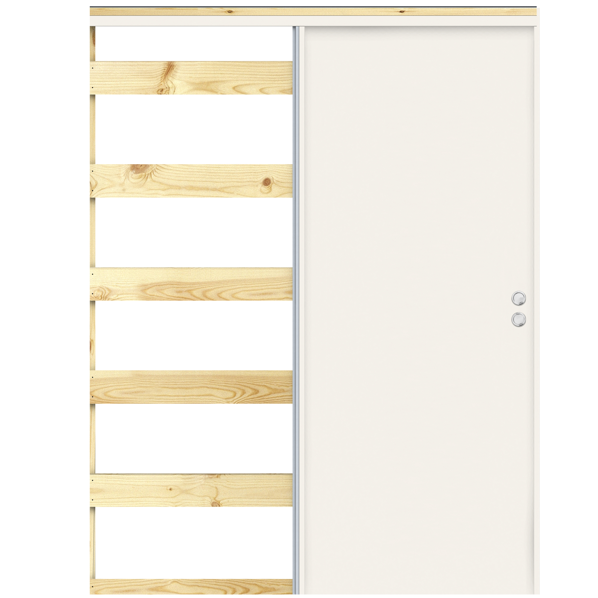 SKJUTDÖRRSPARTI, NCS S 0502-Y 96 MM 7X21 REGEL 70+ENKELGIPS - SWEDOOR