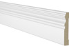 Vit profilerad MDF-panel med klassisk design och slät yta.