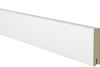 Vit MDF-panel med synlig kant, i en rektangulär form.
