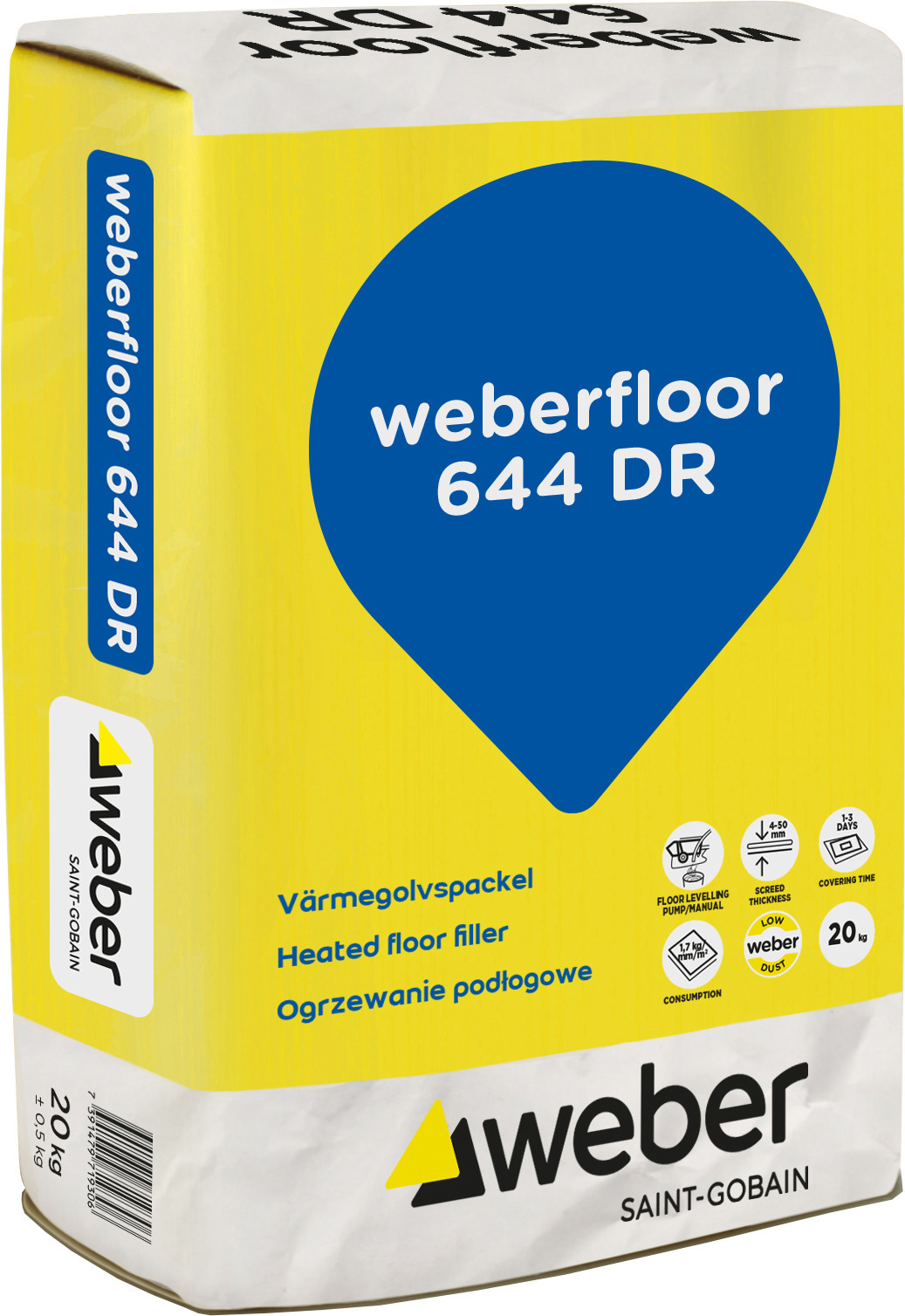 FLOOR 644 VÄRMEGOLVSPACKEL DR 20KG - Weber