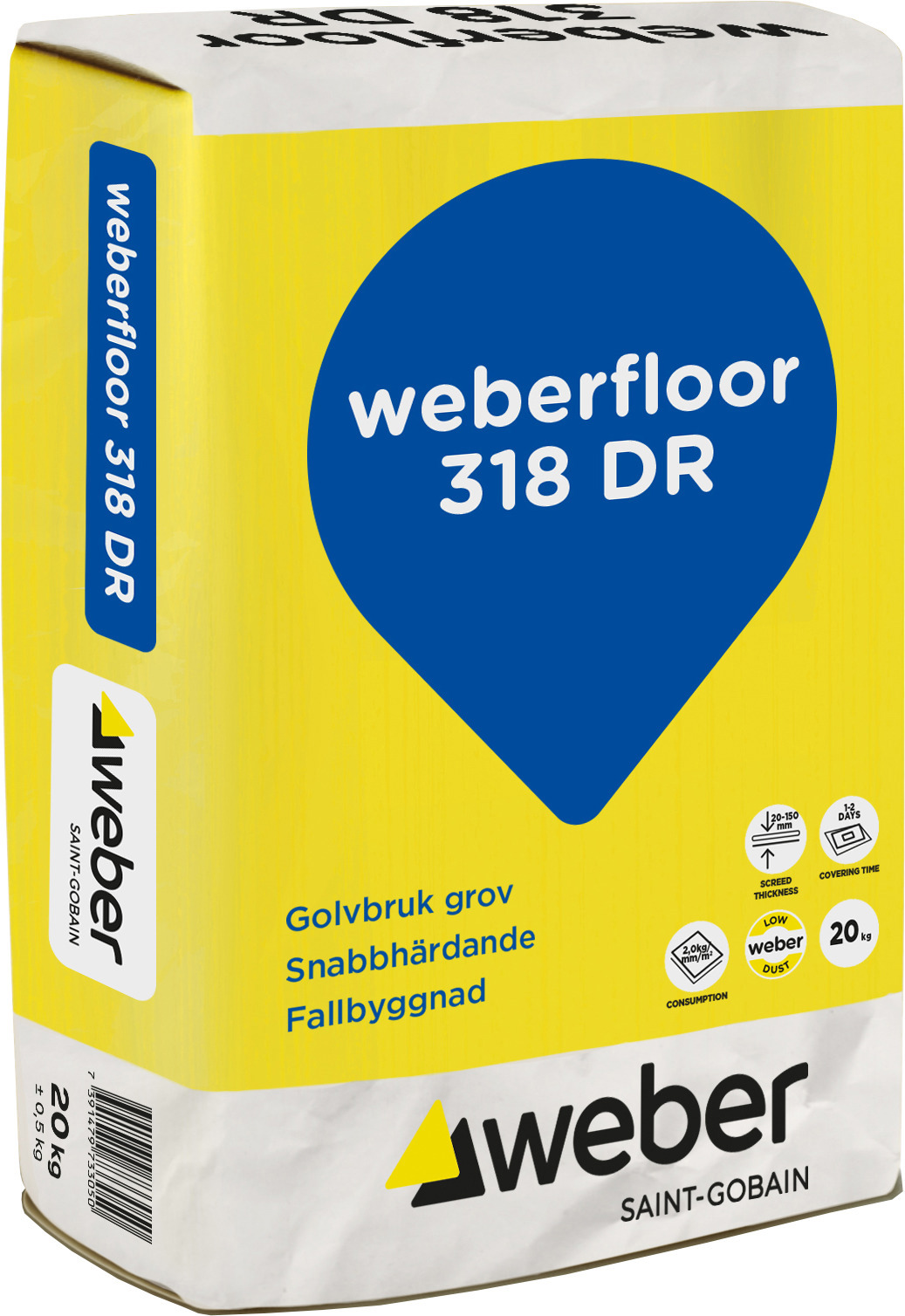 FLOOR 318 SNABBSLIPSATS GROV DR 20 KG - Weber
