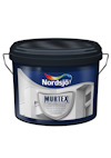 Hink med svart lock och etikett med texten "Murtex Hydro Primer Nordsjö".